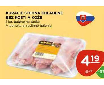 ARCHIV KURACIE STEHNÁ CHLADENÉ BEZ KOSTI A KOŽE 1 kg v akcii platné