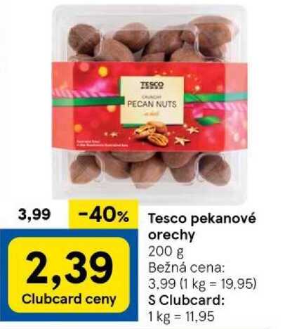 ARCHIV Tesco pekanové orechy 200 g v akcii platné do 12 12 2023