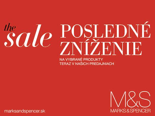 ZĽAVY V M&S - POSLEDNÉ ZNÍŽENIE!