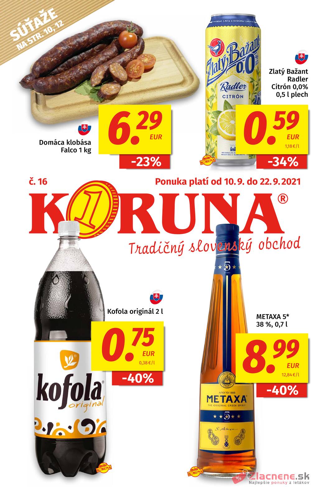 Leták KORUNA - Potraviny KORUNA od 9.9. do 22.9.2021 - strana 1 Leták KORUNA - Potraviny KORUNA od 9.9. do 22.9.2021 - strana 1