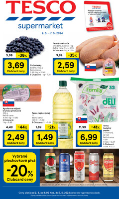 Leták Tesco supermarkety od 2.5. do 7.5.2024