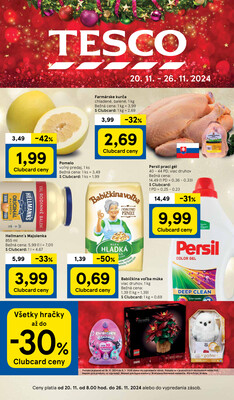 Leták Tesco malé hypermarkety od 20.11. do 26.11.2024