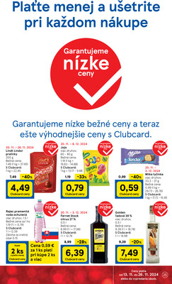 Tesco malé hypermarkety od 20.11. do 26.11.2024