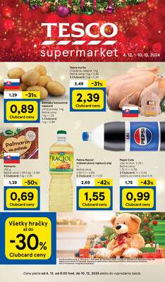 Leták Tesco supermarkety od 4.12. do 10.12.2024