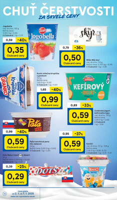 Tesco supermarkety od 2.1. do 7.1.2025