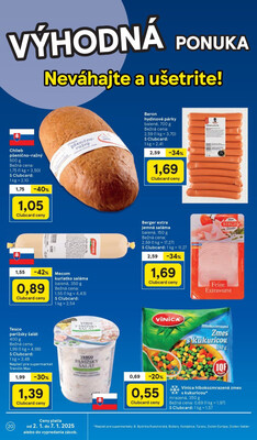 Tesco supermarkety od 2.1. do 7.1.2025