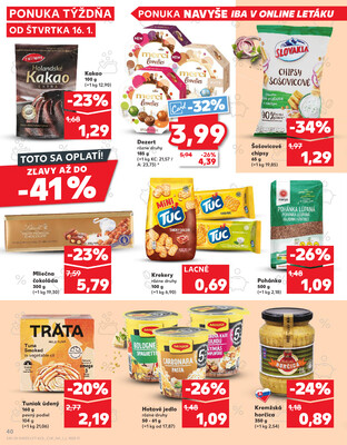 Kaufland 16.1. - 22.1. - Kaufland Topoľčany