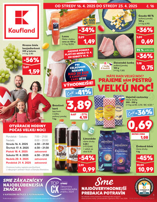 Leták Kaufland 16.4. - 23.4. - Kaufland Topoľčany