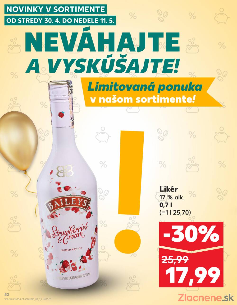 Leták Kaufland - Kaufland 30.4. - 6.5. - Kaufland (Harmincova, Bratislava - Dúbravka) - strana 52