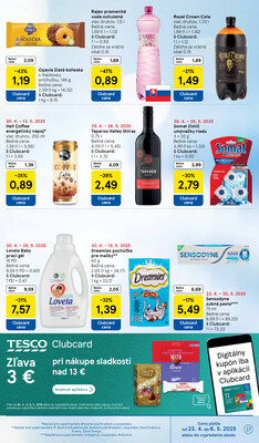 Tesco supermarkety od 30.4. do 6.5.2025