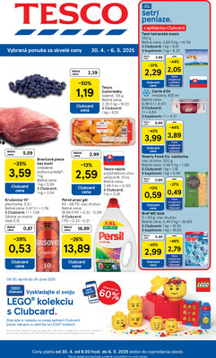 Leták Tesco malé hypermarkety od 30.4. do 6.5.2025
