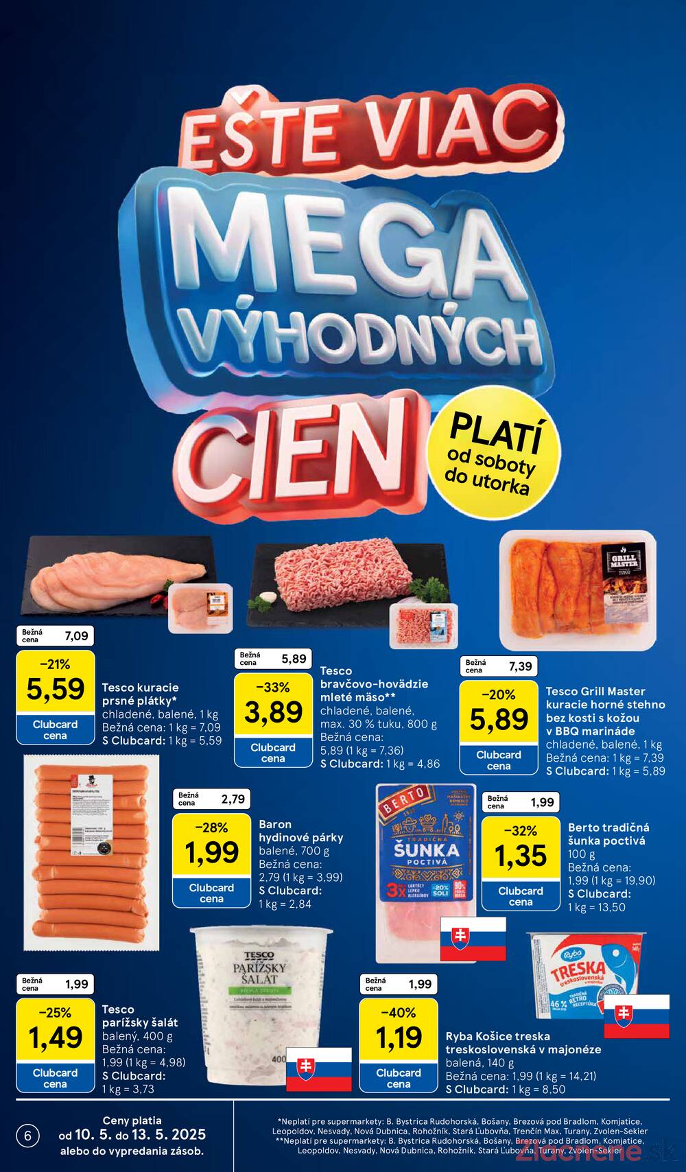 Leták Tesco - Tesco supermarkety od 7.5. do 13.5.2025 - strana 6 Leták Tesco - Tesco supermarkety od 7.5. do 13.5.2025 - strana 6