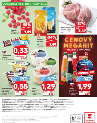 Kaufland 15.5. - 21.5. - Kaufland Poprad - Jiřího Wolkera