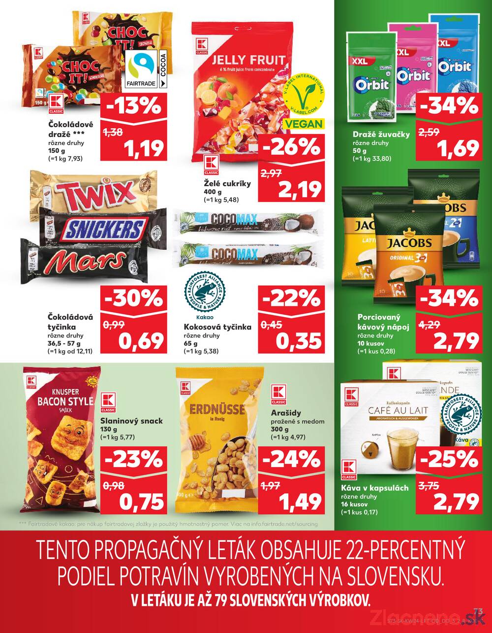 Leták Kaufland - Kaufland 12.6. - 18.6. - Kaufland (A. H. Škultétyho, Veľký Krtíš) - strana 73