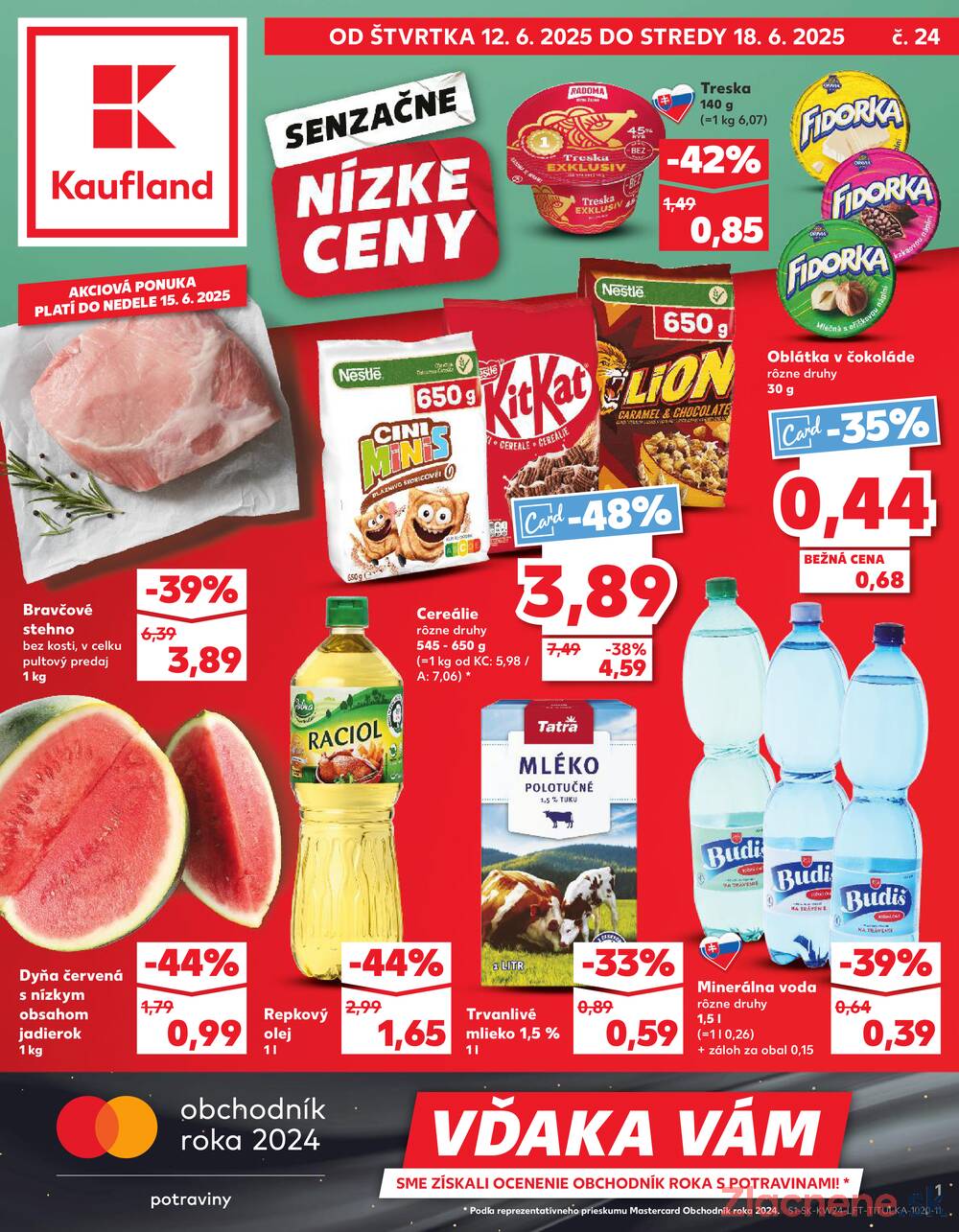 Leták Kaufland - Kaufland 12.6. - 18.6. - Kaufland Michalovce (Humenská cesta) - strana 1