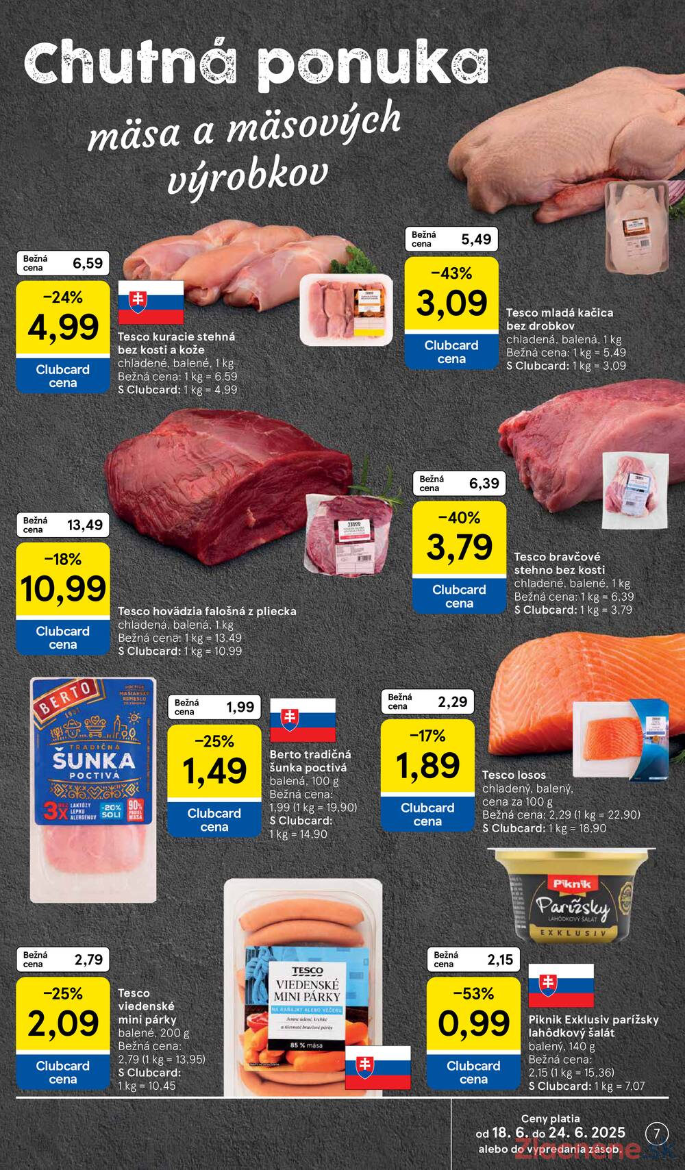 Leták Tesco - Tesco supermarkety od 18.6. do 24.6.2025 - strana 7 Leták Tesco - Tesco supermarkety od 18.6. do 24.6.2025 - strana 7