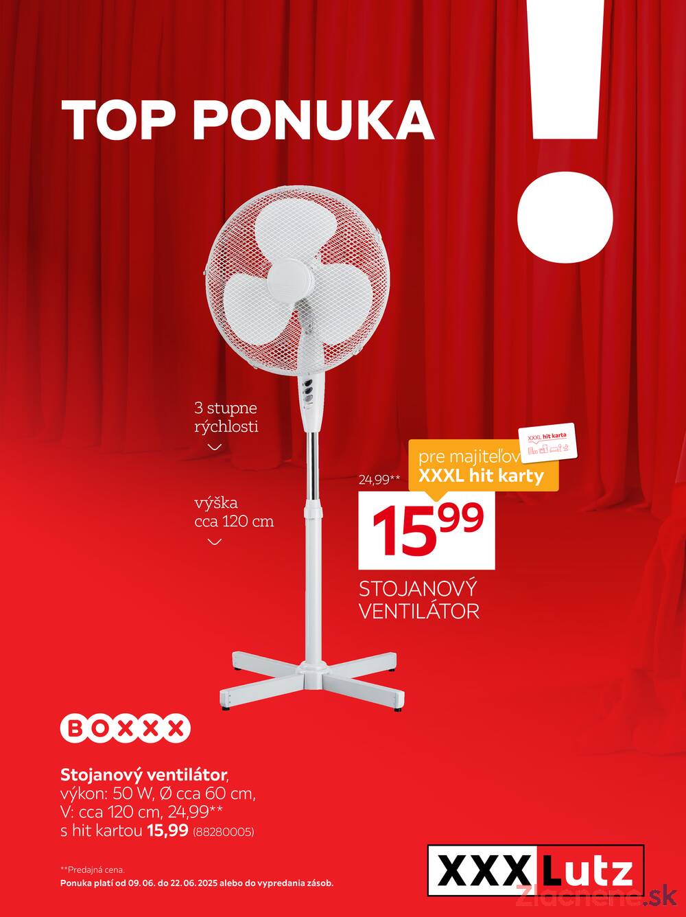 Leták XXXLutz - XXXLutz Top ponuka Stojanový ventilátor, 23.6. - 6.7. - strana 1