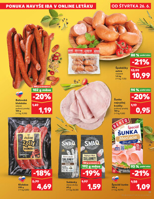 Kaufland 26.6. - 2.7. - Kaufland Púchov