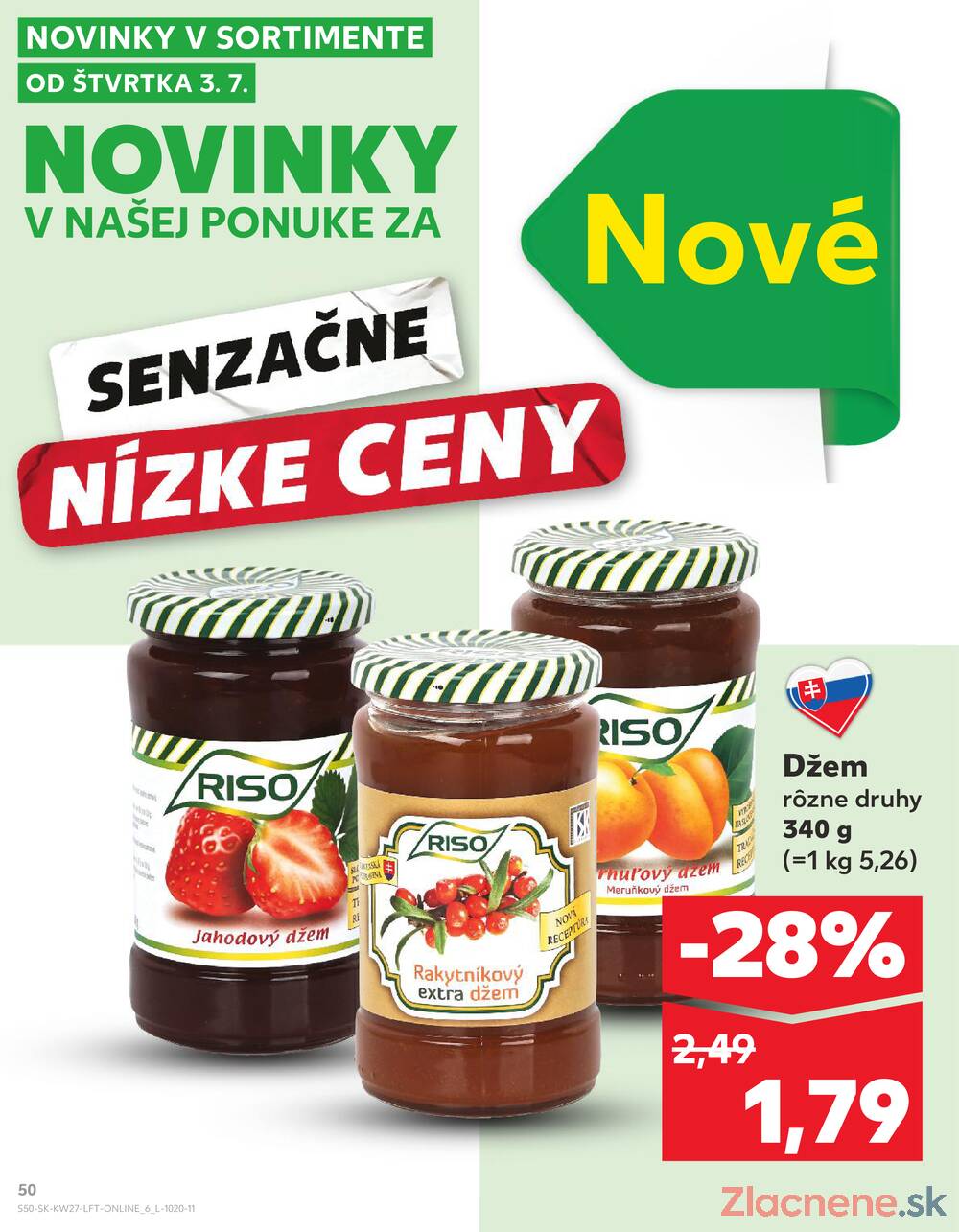 Leták Kaufland - Kaufland 3.7. - 9.7. - Kaufland Handlová - Okružná ul. - strana 50