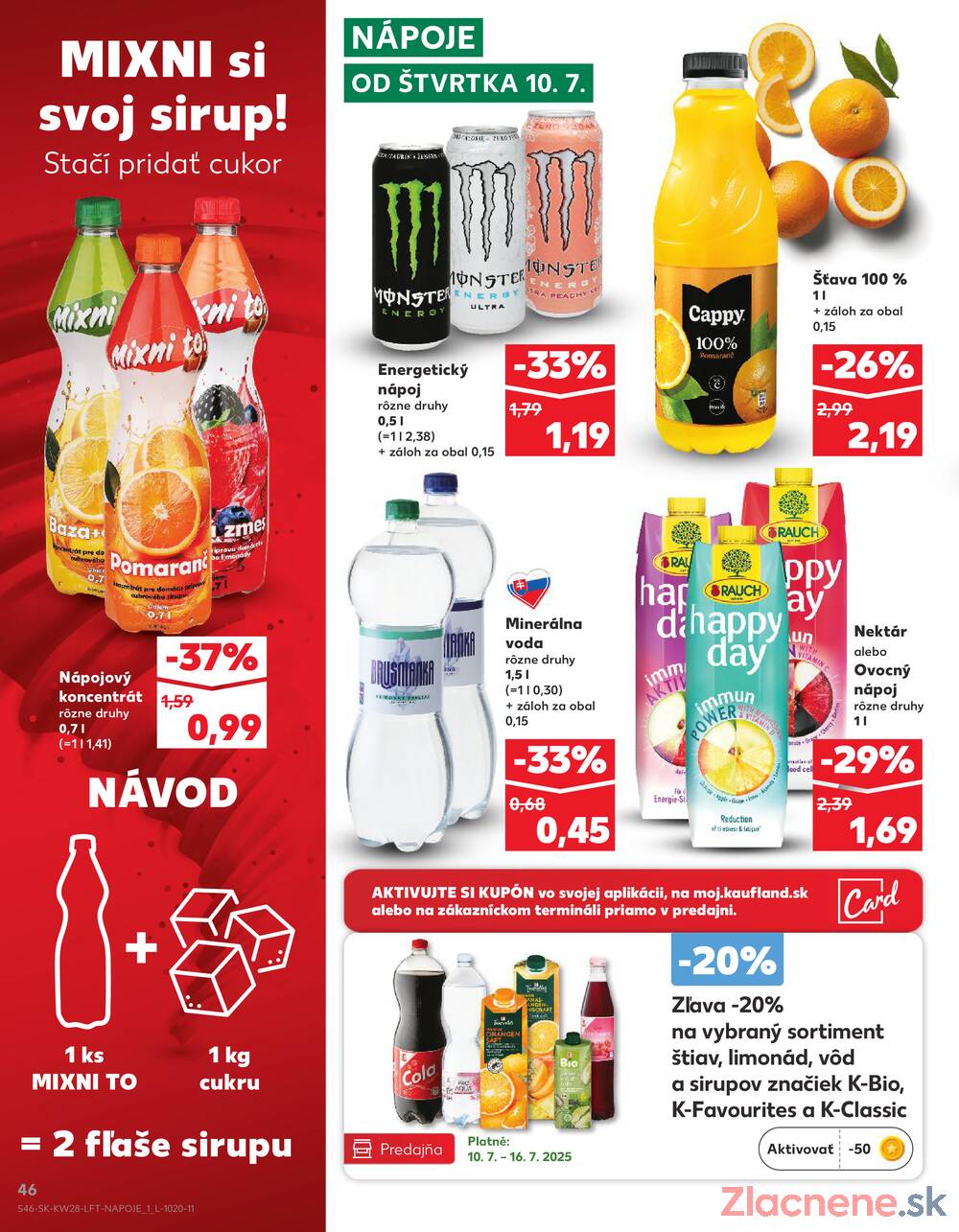 Leták Kaufland - Kaufland 10.7. - 16.7. - Kaufland Michalovce (Humenská cesta) - strana 46