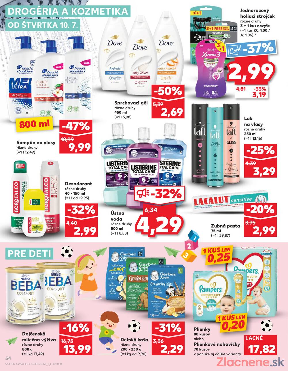 Leták Kaufland - Kaufland 10.7. - 16.7. - Kaufland Michalovce (Humenská cesta) - strana 54