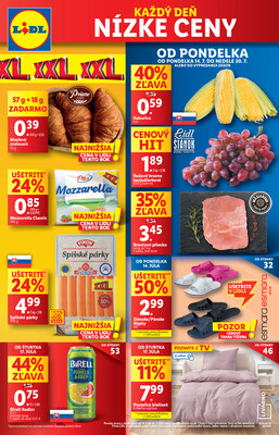 Leták Lidl Pondelok od 14.7. do 20.7.2025