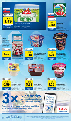 Tesco supermarkety od 23.7. do 29.7.2025