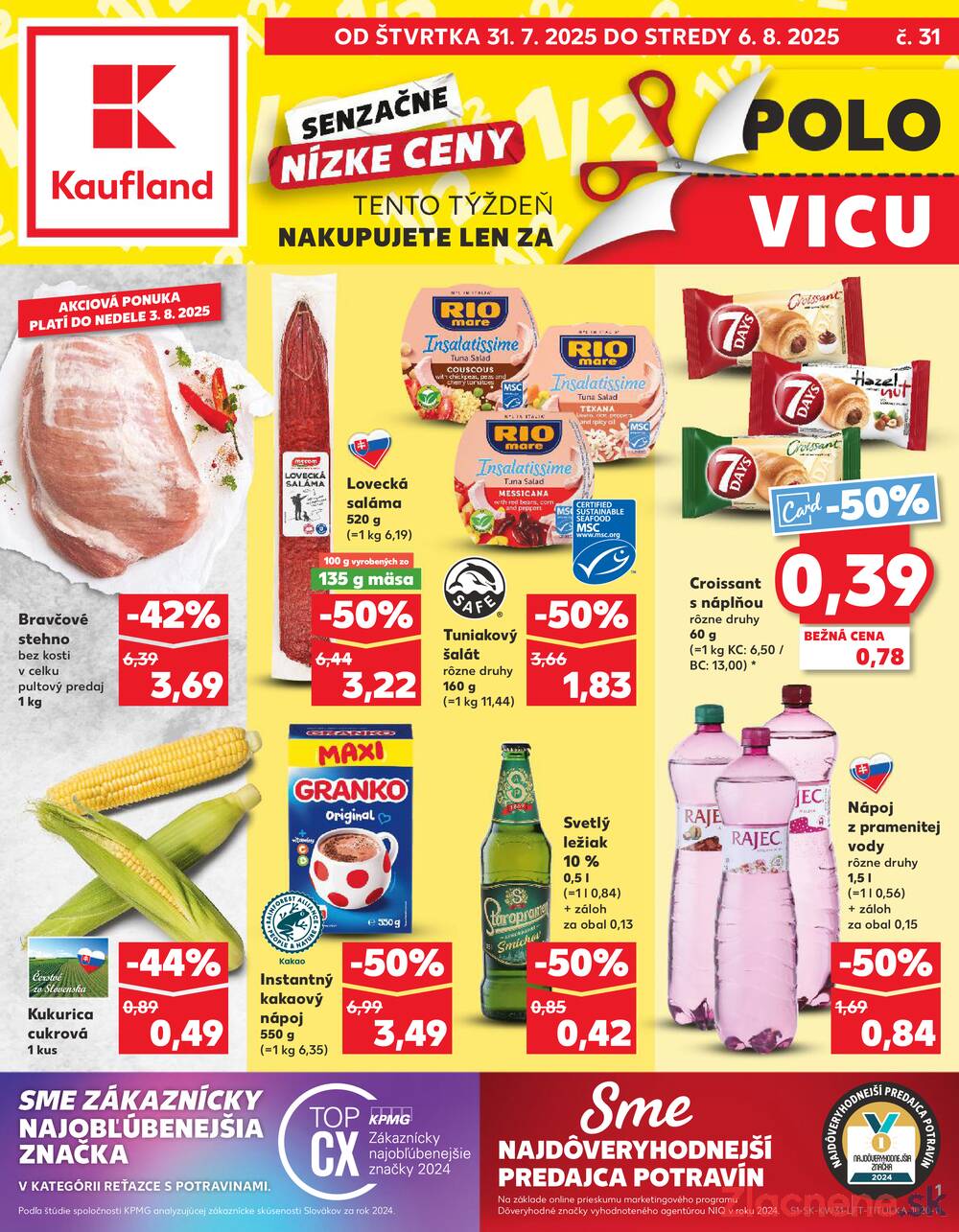 Leták Kaufland - Kaufland 31.7. - 6.8. - Kaufland Hlohovec - strana 1