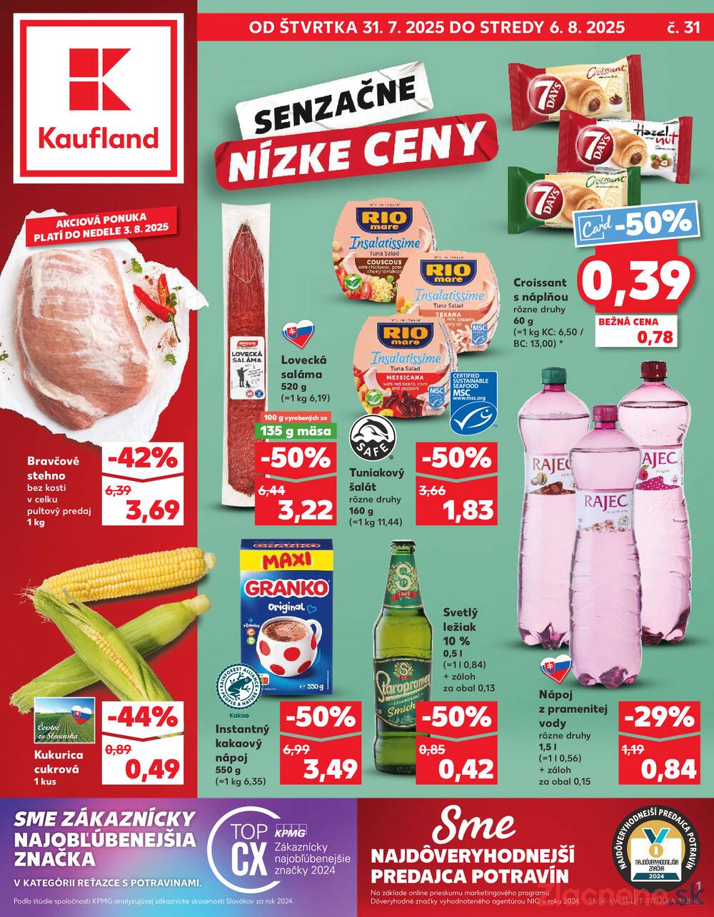 Leták Kaufland - Kaufland 31.7. - 6.8. - Kaufland Bratislava Danubia – Panónska cesta - strana 1