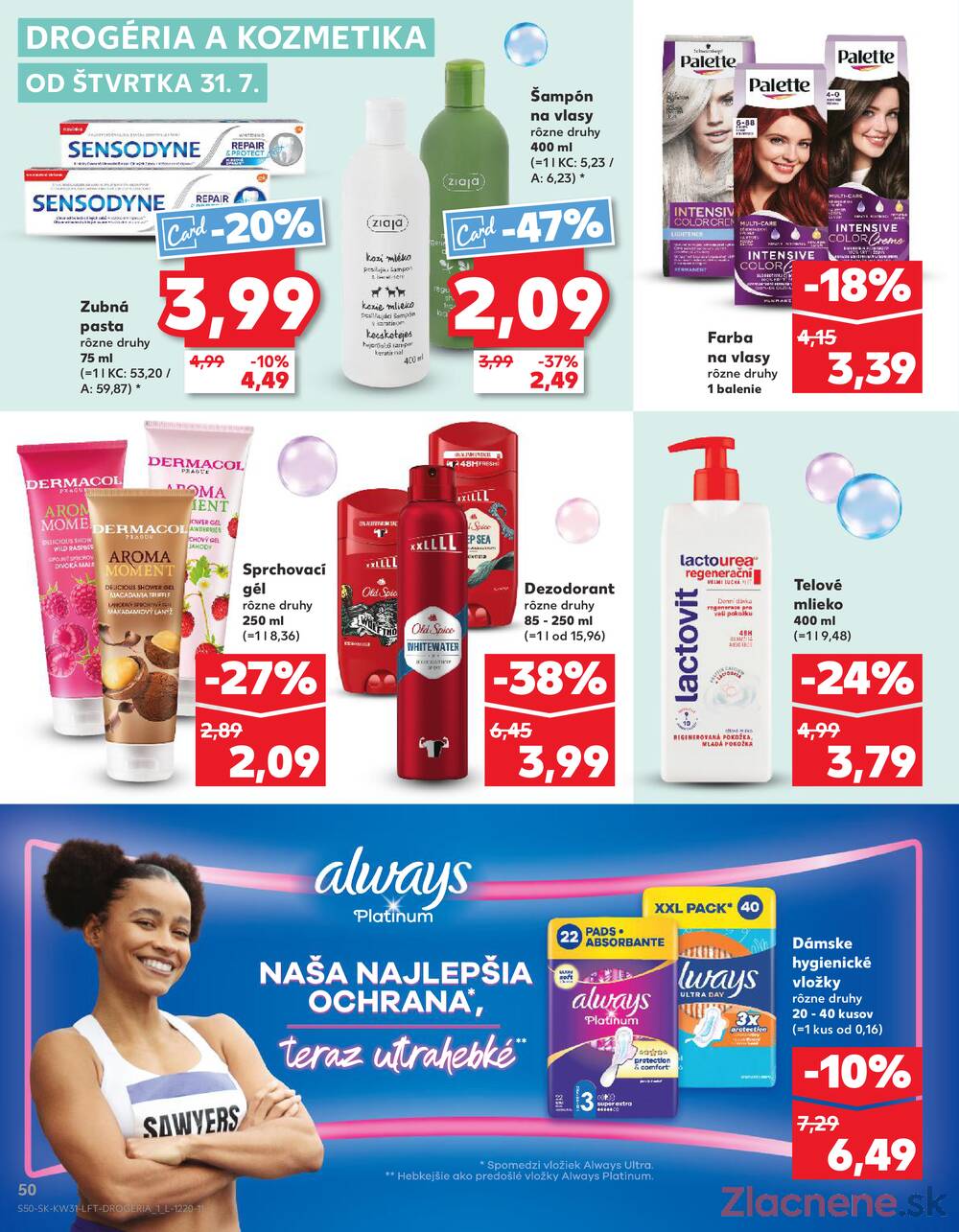Leták Kaufland - Kaufland 31.7. - 6.8. - Kaufland Trnava - Nová ul. - strana 50