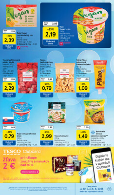 Tesco supermarkety od 30.7. do 5.8.2025