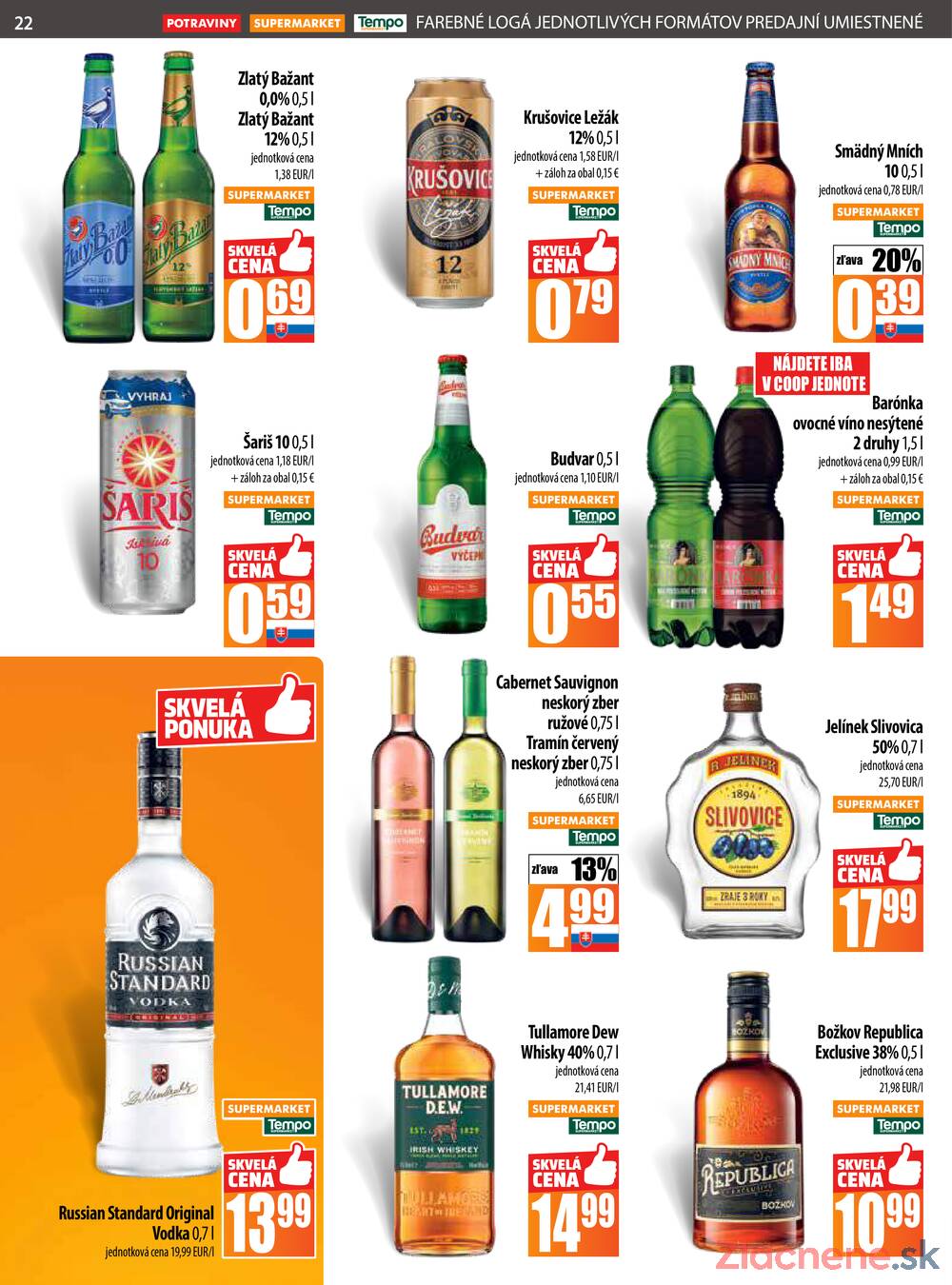 Leták COOP Jednota Slovensko - COOP do 6.8. - strana 22
