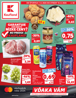Leták Kaufland 7.8. - 13.8. - Kaufland Komárno