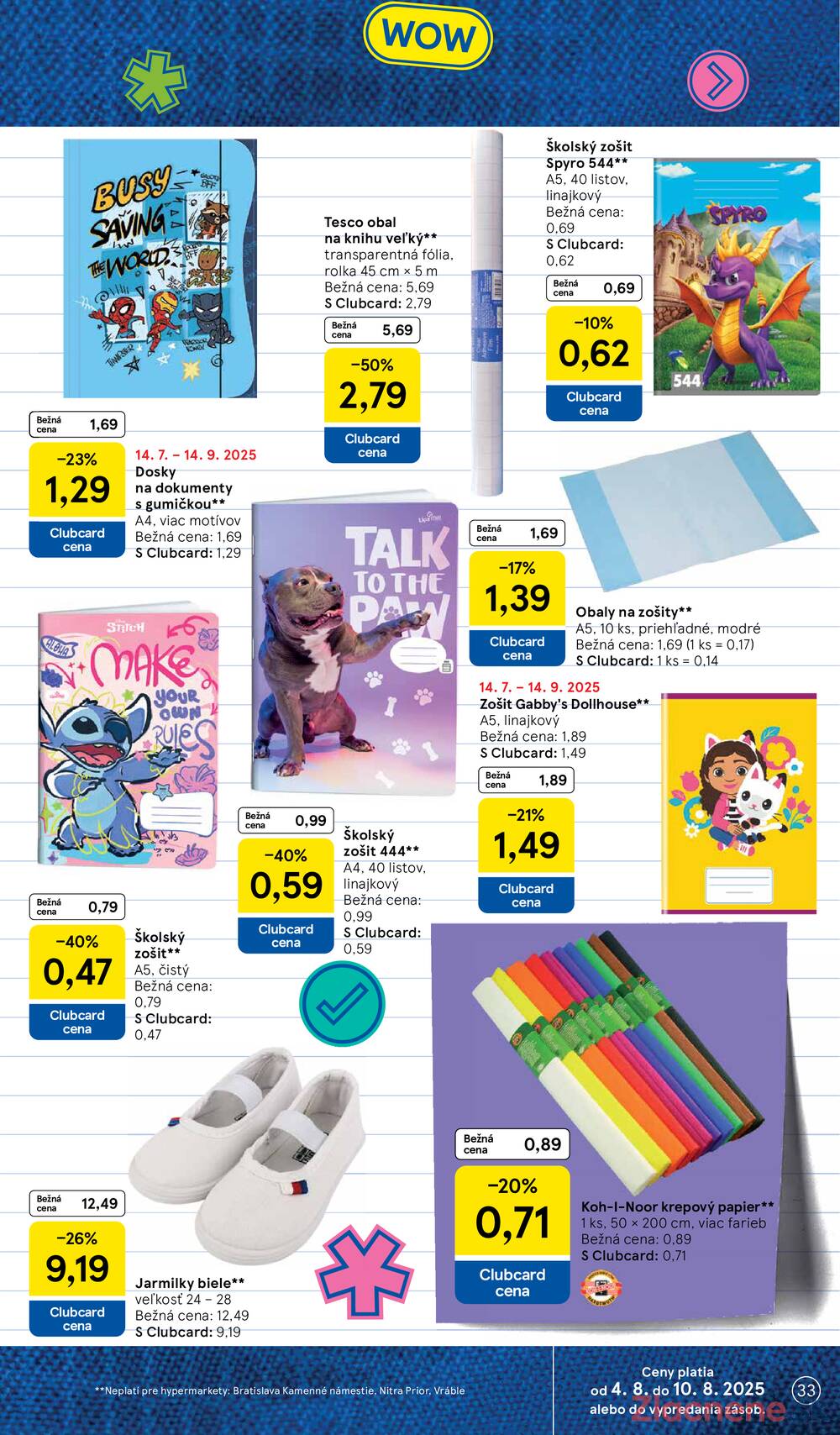 Leták Tesco - Tesco malé hypermarkety od 6.8. do 12.8.2025 - strana 33 Leták Tesco - Tesco malé hypermarkety od 6.8. do 12.8.2025 - strana 33