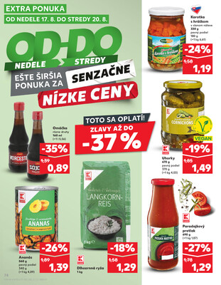 Kaufland 14.8. - 20.8. - Kaufland Rimavská Sobota
