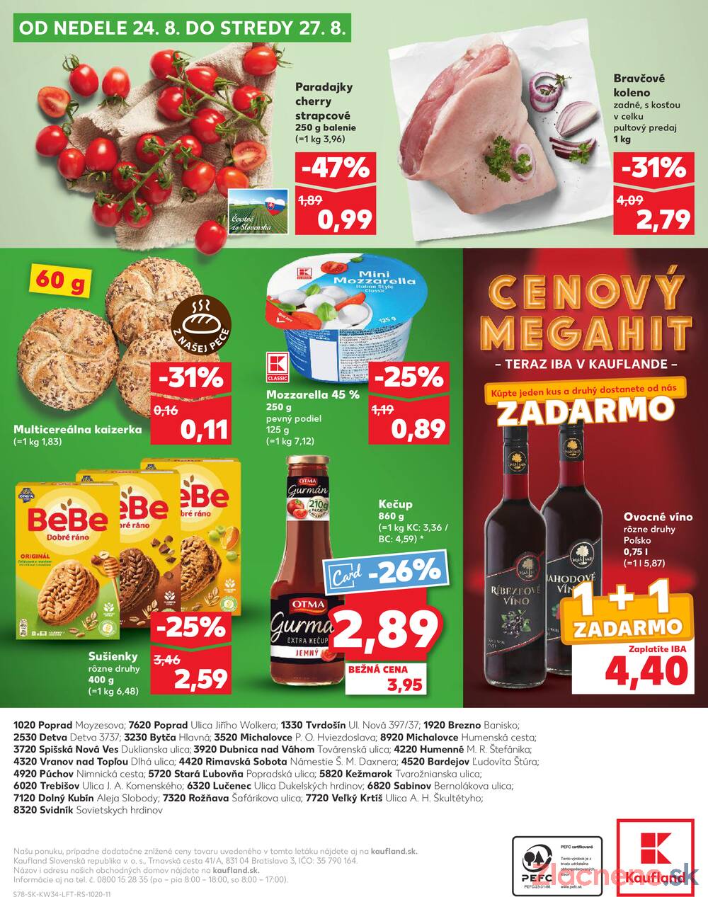 Leták Kaufland - Kaufland 21.8. - 27.8. - Kaufland Spišská Nová Ves - strana 78