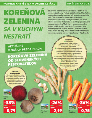 Kaufland 21.8. - 27.8. - Kaufland Spišská Nová Ves