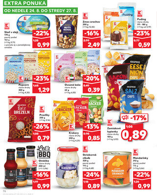 Kaufland 21.8. - 27.8. - Kaufland Vranov nad Topľou