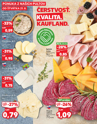 Kaufland 21.8. - 27.8. - Kaufland Rožňava