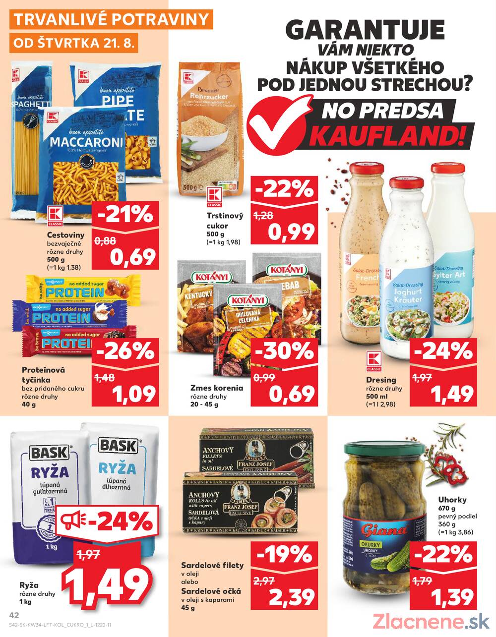Leták Kaufland - Kaufland 21.8. - 27.8. - Kaufland Trnava - Nová ul. - strana 42