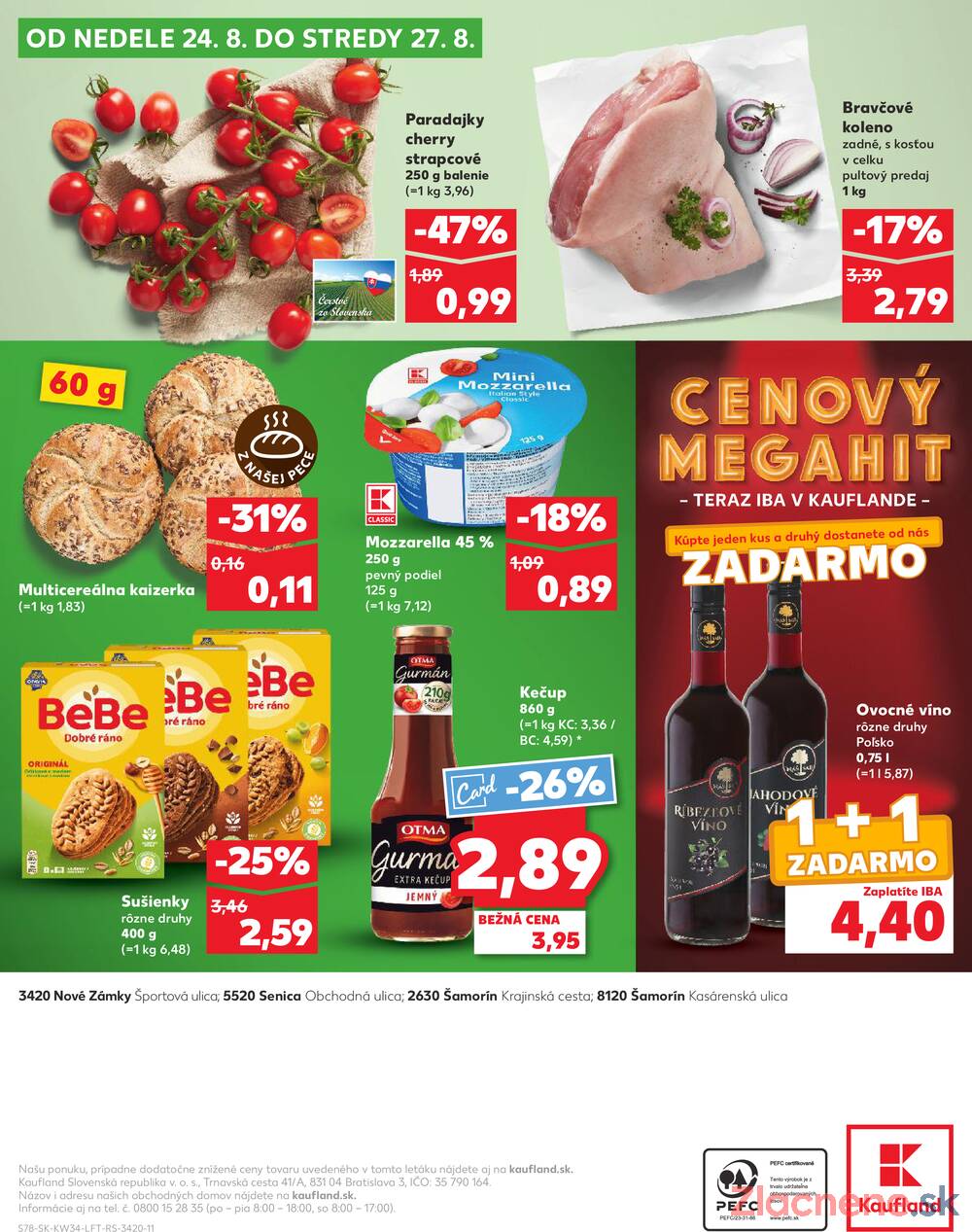 Leták Kaufland - Kaufland 21.8. - 27.8. - Kaufland Šamorín-Mliečno - Krajinská cesta - strana 78 Leták Kaufland - Kaufland 21.8. - 27.8. - Kaufland Šamorín-Mliečno - Krajinská cesta - strana 78