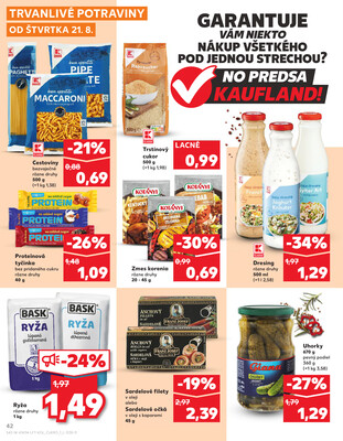 Kaufland 21.8. - 27.8. - Kaufland Šamorín-Mliečno - Krajinská cesta