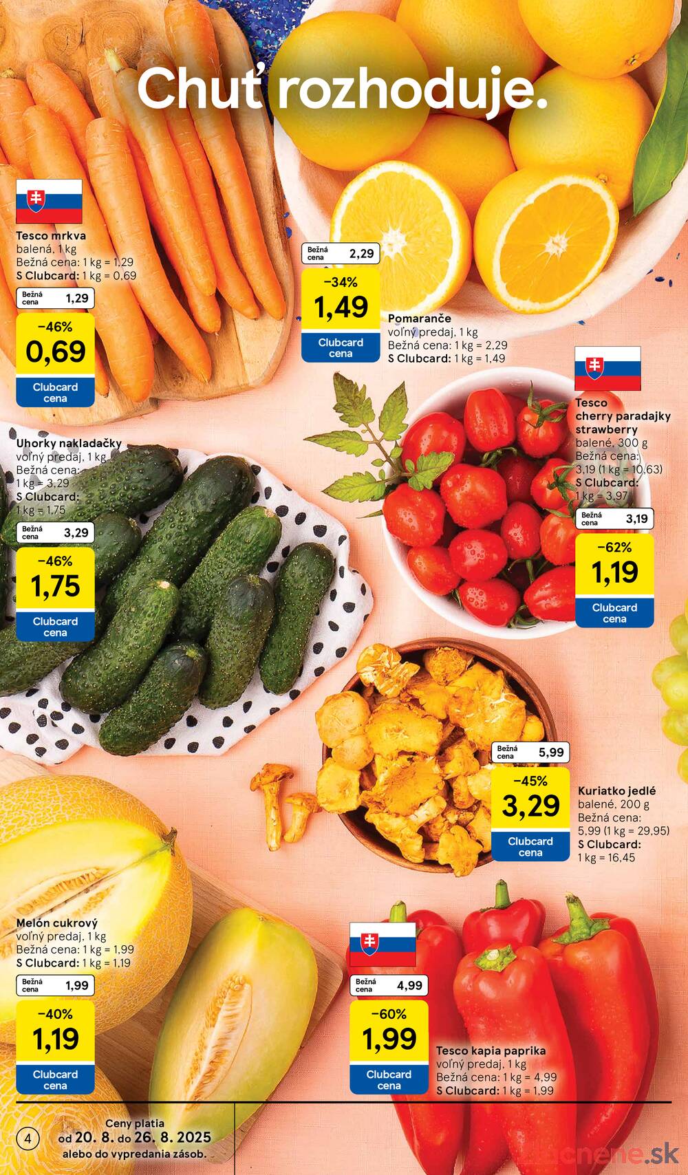 Leták Tesco - Tesco supermarkety od 20.8. do 26.8.2025 - strana 4 Leták Tesco - Tesco supermarkety od 20.8. do 26.8.2025 - strana 4