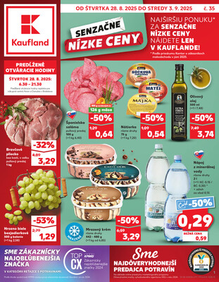 Leták Kaufland 28.8. - 3.9. - Kaufland Liptovský Mikuláš