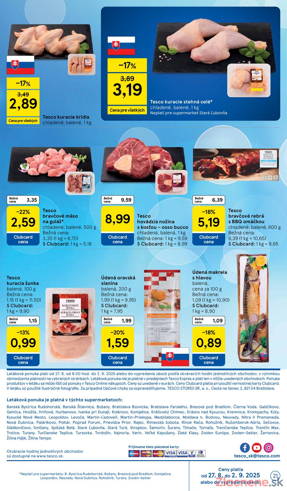 Leták Tesco - Tesco supermarkety od 27.8. do 2.9.2025 - strana 21 Leták Tesco - Tesco supermarkety od 27.8. do 2.9.2025 - strana 21