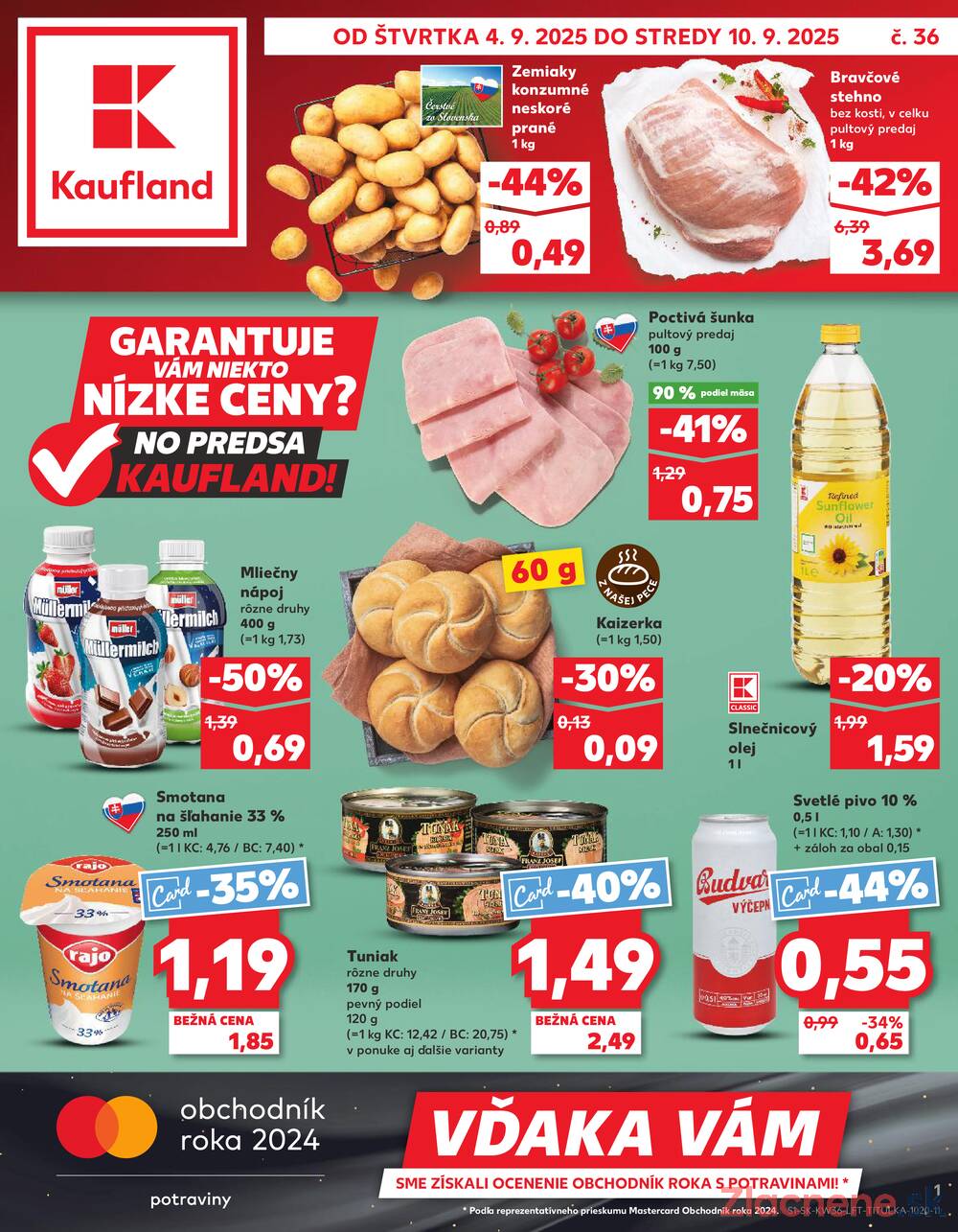 Leták Kaufland - Kaufland 4.9. - 10.9. - Kaufland Kežmarok - strana 1