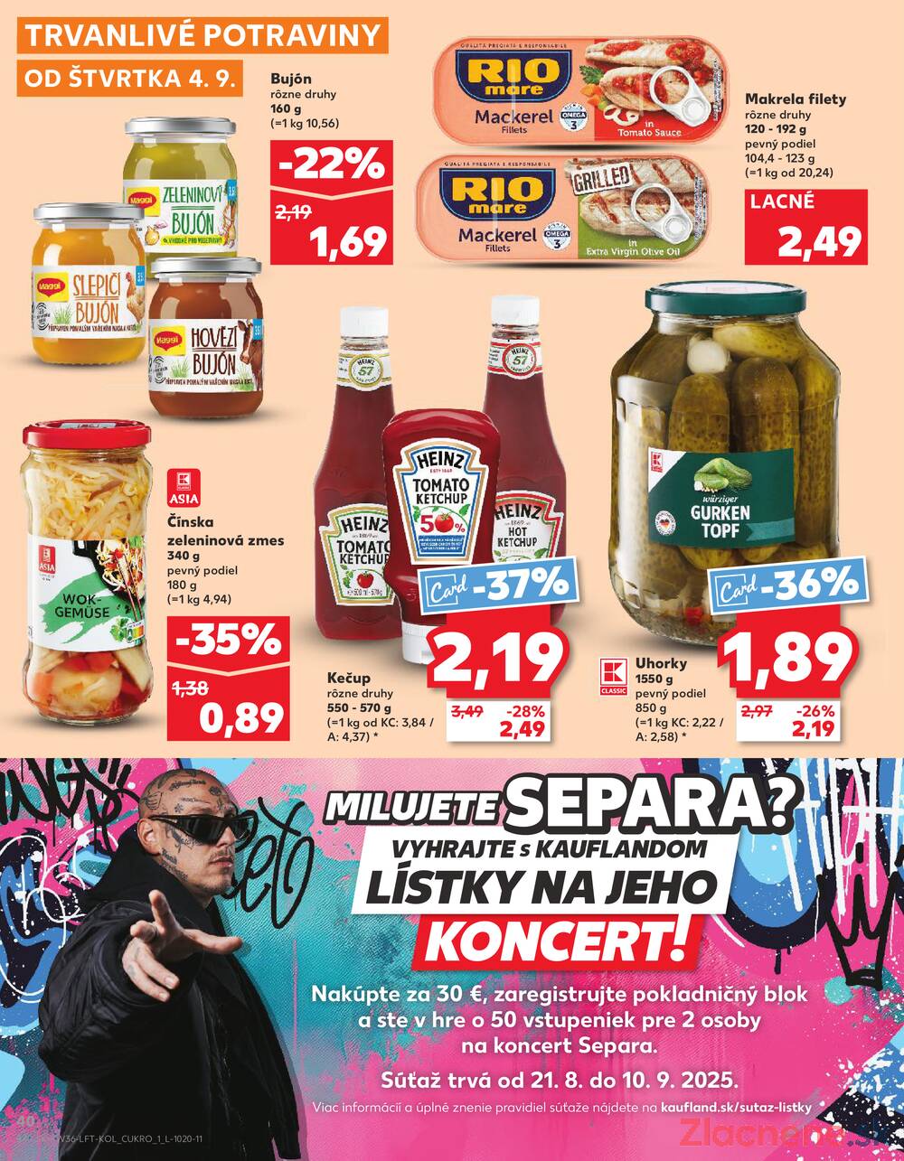Leták Kaufland - Kaufland 4.9. - 10.9. - Kaufland Poprad - Jiřího Wolkera - strana 40