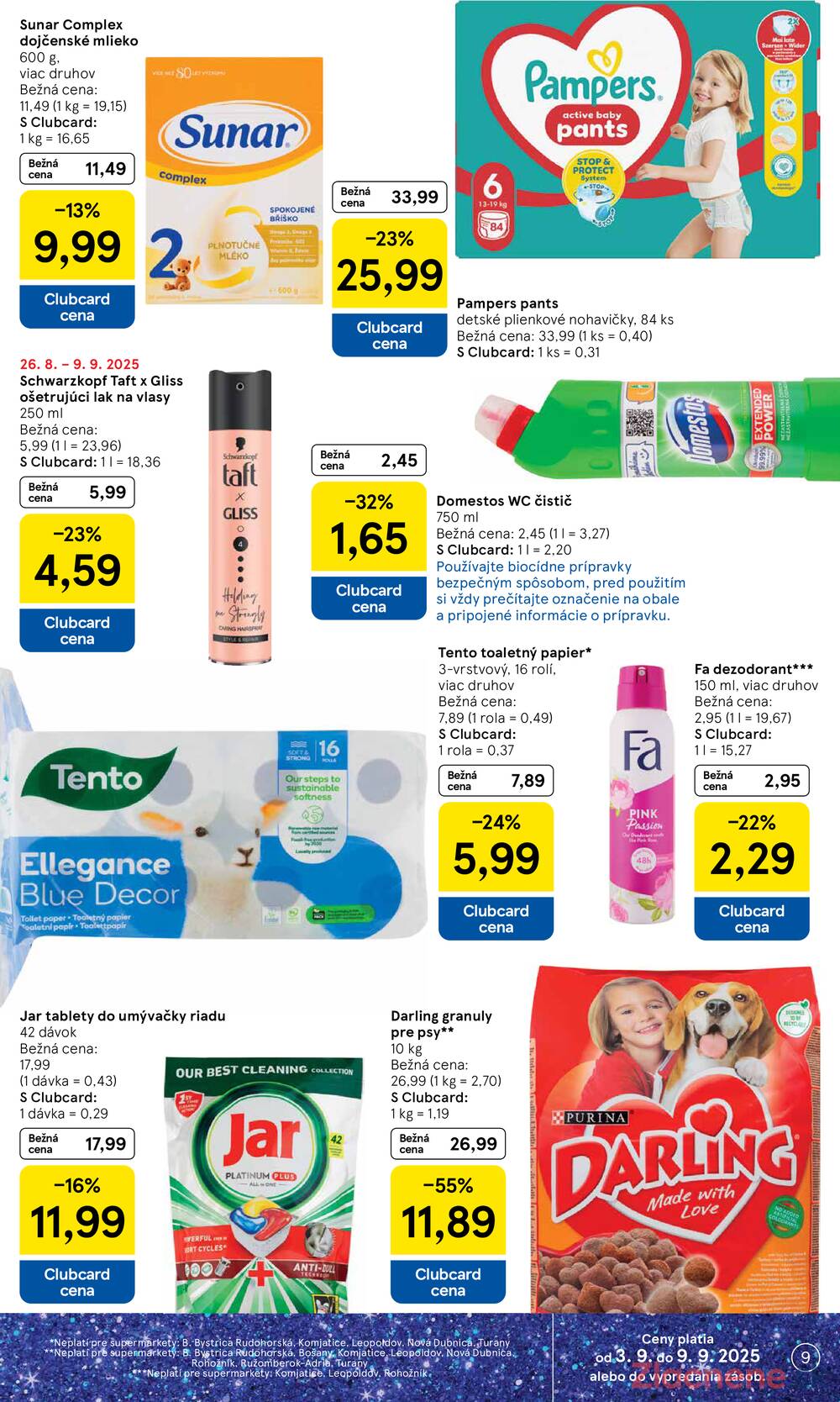 Leták Tesco - Tesco supermarkety od 3.9. do 9.9.2025 - strana 9 Leták Tesco - Tesco supermarkety od 3.9. do 9.9.2025 - strana 9