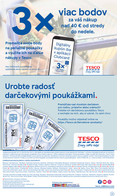 Tesco malé hypermarkety od 3.9. do 9.9.2025