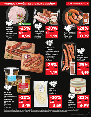 Kaufland 11.9. - 17.9. - Kaufland Poprad - Jiřího Wolkera